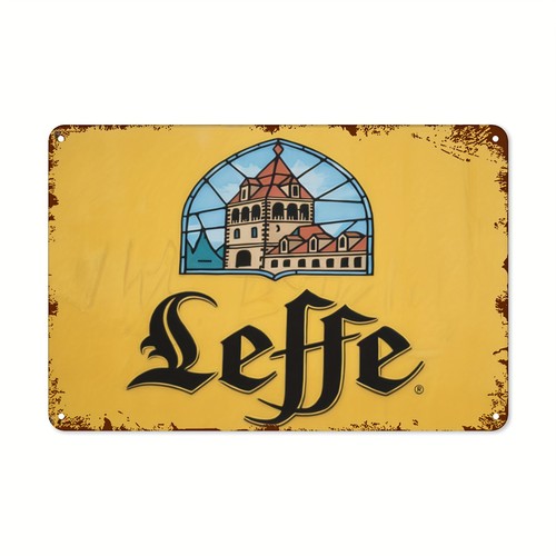 Vintage tin sign leffe - tin, beer