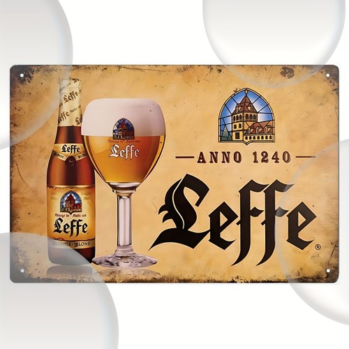 Leffe beer with - ornate, font