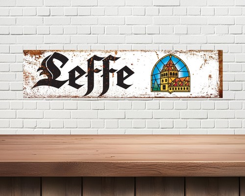 Leffe metal sign man - leffe,